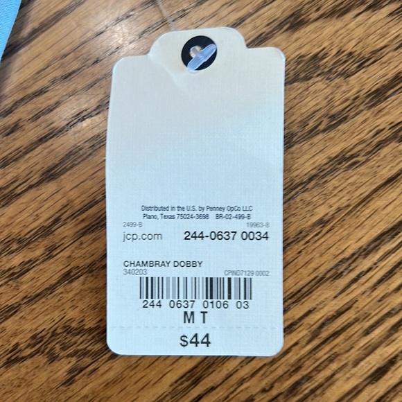 NWT St John’s Bay light blue blouse.  Size MT - Picture 5 of 5